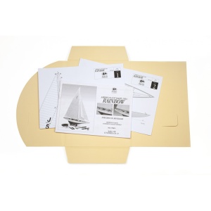 Planuri constructie navomodeli, RAINBOW - J Class Yacht - 1934, Scara 1:80, Lungime 480 mm, Amati Italia - Img 2