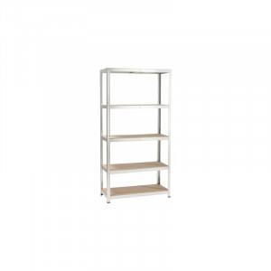 Raft metalic cu 5 polițe din lemn 900x400x1760 mm max. 175 kg/poliță, montaj rapid cu cleme