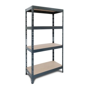 Raft metalic depozitare 180 x 75 x 35 cm, antracit, 4 polite, 175 kg/polita