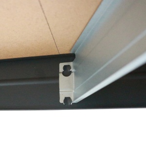 Raft metalic depozitare, de colt, 180 x 90 x 90 x 45 cm, gri, 4 polite, 250 kg/polita - Img 3