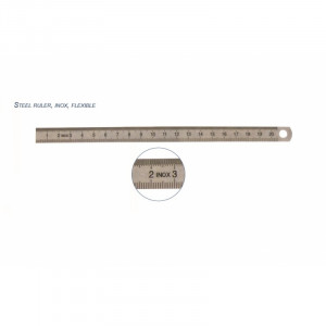 Rigla flexibila din INOX, 1000 x 24 x 0.5 mm - Img 2