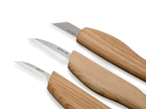 S12 Set 3 cutite sculptura/cioplit in lemn pentru incepatori, BeaverCraft - Img 1
