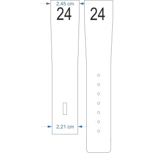 Sabloane taiere pt curele de ceas din piele, forma dreapta 18, 20, 22, 24mm latime - Img 3