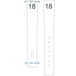 Sabloane taiere pt curele de ceas din piele, forma dreapta 18, 20, 22, 24mm latime - Img 5
