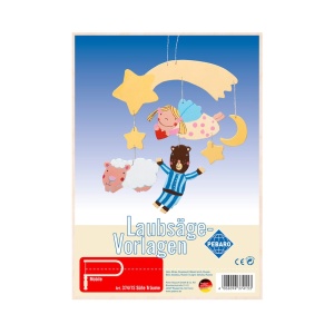 Sablon din lemn, "Sweet dreams", pentru traforaj, dimensiunea A4, Pebaro
