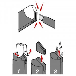 Set 10 lame cutter de tip A, varf 30° - 9mm NT Cutter - Img 4