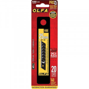 Set 20 lame cutter negre 25 mm OLFA HBB-20B Japonia - Img 3