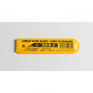 Set 5 lame inox de precizie 9 mm OLFA DKB-5 Japonia, unghi 30° - Img 3