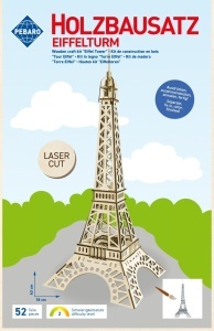 Set de constructie din lemn "Turnul Eiffel", debitat cu laser Pebaro - Img 2