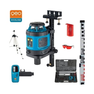 Set GEO-FENNEL cu trepied, rigla, suport perete – Nivela laser rotativa – pana la 400 m diametru - Img 1