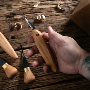 Set Premium de dalti de mana si cutite pentru sculptura, pentru incepatori KNP600, Flexcut - Img 3