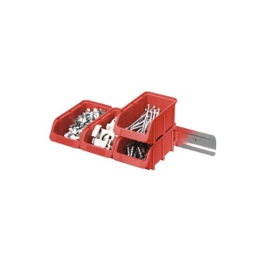 Set sina de perete cu 4 cutii organizare rosii, 425x75x165 mm, Port Bag - Img 3