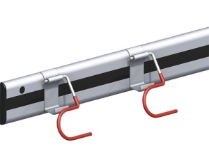 Șină de perete pentru unelte Coaxis Profil 500mm max. 40kg, aluminiu, incl. 4 suporți tip cârlige