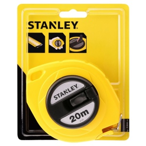 Stanley 0-34-105, ruleta inchisa cu banda de otel 20m, carlig pliabil, lama protejata, manivela pentru mulinare, 20m x 10mm, blister - Img 3