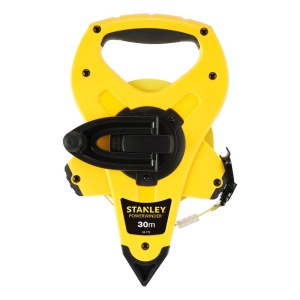 Stanley 2-34-772, ruleta deschisa cu banda din fibra de sticla 30m, PowerWinder, carlig tru-zero, mulinare rapida, 30m x 12.7mm - Img 2