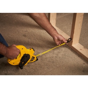 Stanley 2-34-772, ruleta deschisa cu banda din fibra de sticla 30m, PowerWinder, carlig tru-zero, mulinare rapida, 30m x 12.7mm - Img 6