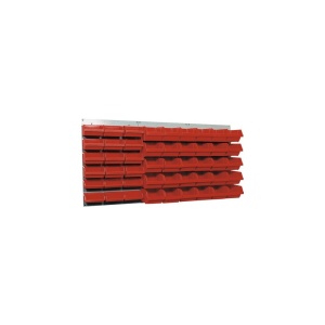 Suport casete de organizare1200x600 mm, incl. 48 casete rosii