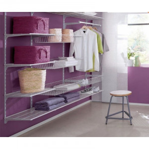 Suport simplu bara umerase Dolle Clothes Rails 330mm, pentru rafturi modulare - Img 7