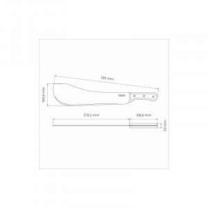 26625015 Maceta maner lemn, dimensiuni lama 380x110mm - Img 3