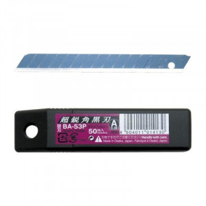 BA-53P Set 50 lame cutter segmentate negre EXTRA SHARP de tip A - 9mm, NT Cutter - Img 5