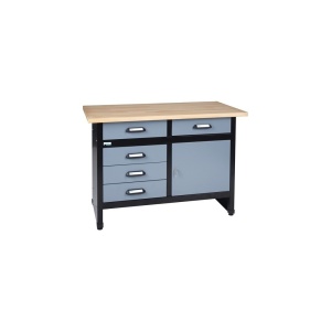Banc de lucru 1200mm, cu 1 ușă și 5 sertare - Img 1