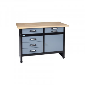 Banc de lucru 1200mm, cu 1 usa si 6 sertare - Img 2