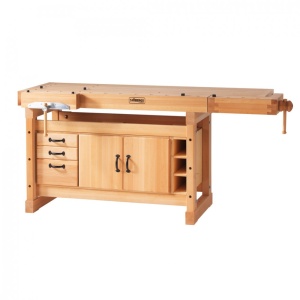 Banc de lucru pentru tamplarie PROFI Original 1900 + dulap SM05, Sjobergs - Img 6