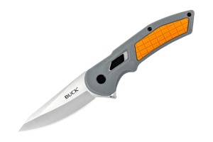 Briceag de buzunar Buck Hexam 0261 (0261BKS-B / 0261ORS-B), otel 7Cr, maner PP/TPE, Button Lock - Img 2