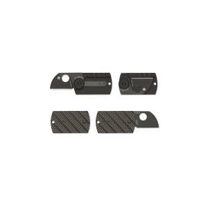 Briceag Dog Tag Folder CF/G-10 Laminate Black, Spyderco - Img 4