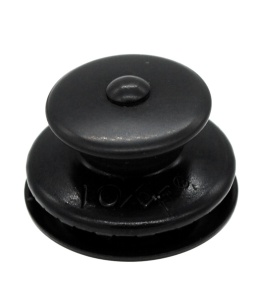 Buton superior nichelat negru pentru sisteme de fixare LOXX - Img 1