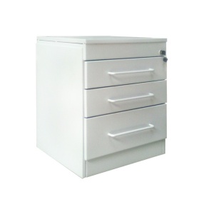Casetiera cu 3 sertare, blat metal, 500x460x610 mm