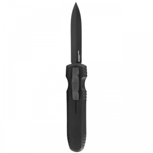 Cutit automat OTF SOG Pentagon OTF Black 15-61-01-57, lama dubla Cryo CPM S35VN, Dynamic Locking System, Black TiNi, Premium Tactical Knife - Img 3