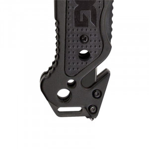 Cutit de salvare SOG Escape Bead Blasted FF24-CP, lama 9Cr18MoV, Lockback, cutter centura, spargator geam, Rescue Knife - Img 6