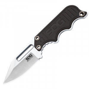 Cutit neck knife SOG Instinct Mini G10 Satin, otel 5Cr15MoV, lama Drop Point 48 mm - Img 8