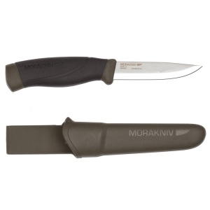 Cutit outdoor Morakniv Companion HeavyDuty C Green, otel carbon , teaca inclusa