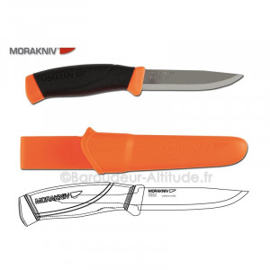 Cutit outdoor Morakniv Companion HeavyDuty C Hi-Vis Orange, otel carbon, teaca inclusa - Img 2