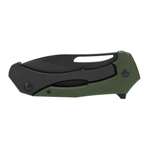 Cutit pliabil SOG Bulwark FLK OD Green, lama D2 Clip Point, Frame Lock, maner G10 verde OD - Img 5