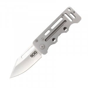 Cutit pliabil SOG Cash Card EZ1-CP, lama Clip Point 8Cr13MoV, Liner Lock, Money Clip, EDC Slim Wallet Knife - Img 3