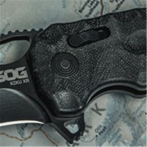 Cutit pliabil SOG Kiku XR Blackout, lama CTS XHP, XR Lock, maner Micarta neagra, design Kiku Matsuda - Img 13