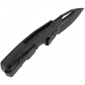 Cutit pliabil SOG Stout FLK Blackout 14-03-02-57, lama Clip Point CRYO D2 Black TiNi, Frame Lock, deschidere Flipper, maner G10 Black, EDC - Img 4