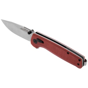 Cutit pliabil SOG Terminus XR G10 Crimson, lama D2, XR Lock, maner G10 rosu, Flipper EDC - Img 11