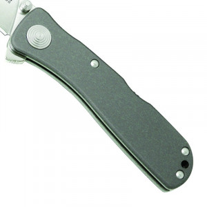 Cutit pliabil SOG Twitch II Satin Aluminum TWI8-CP, lama Drop Point AUS-8 Satin, deschidere asistata S.A.T., Lockback, maner din aluminiu anodizat, EDC Premium - Img 3