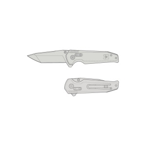 Cutit pliabil SOG Vision XR Straight 12-57-01-57, lama Tanto CTS XHP Black TiNi, XR Lock, Thumb Hole, maner G10 Black, EDC Tactical - Img 10
