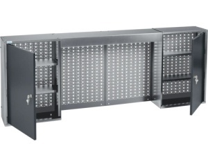 Dulap suspendat 1600x600x200 mm, cu 2 usi, 4 polite si panou perforat