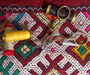Foarfeca pentru broderie Stork- Colecția Gold lame drepte , Premax - Img 6