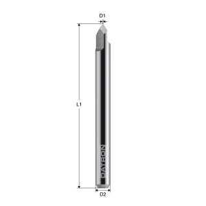 Freza pentru gravura, Datron 0068284G, 40 grade, 0.1x50.0x6.0mm - Img 3