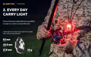 Lanterna multifunctionala Armytek Crystal Pro Yellow 220 lm reincarcabila USB-C - Img 13
