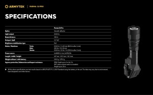 Lanterna tactica Armytek Parma C2 Pro 1500 lm cu montura Picatinny/Weaver si intrerupator la distanta - Img 17