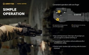 Lanterna tactica Armytek Parma C2IR Pro 1250 lm cu lumina alba si infrarosu IR 940 nm, montura Picatinny/Weaver - Img 20