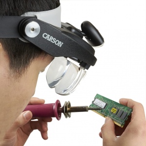 Lupa pentru cap MagniVisor, cu 4 lentile si LED - Carson - Img 6